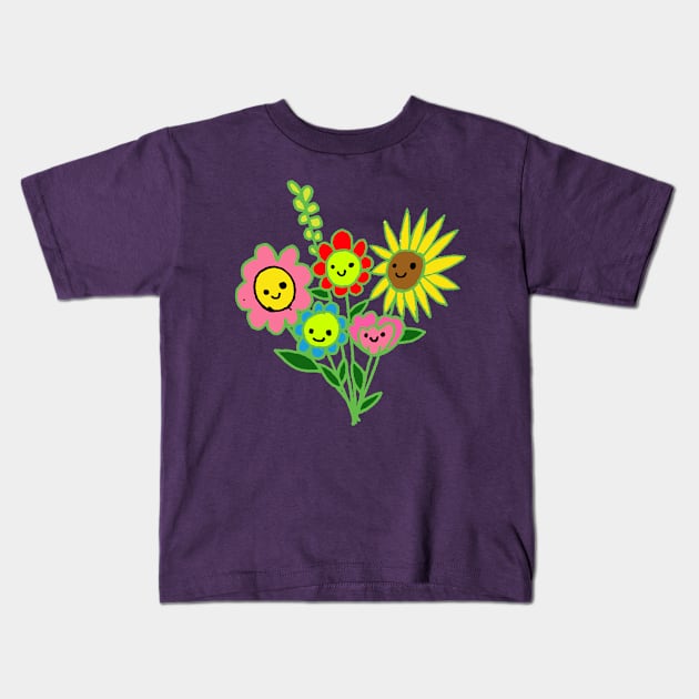 Flower Bouquet 2 Kids T-Shirt by jhsells98